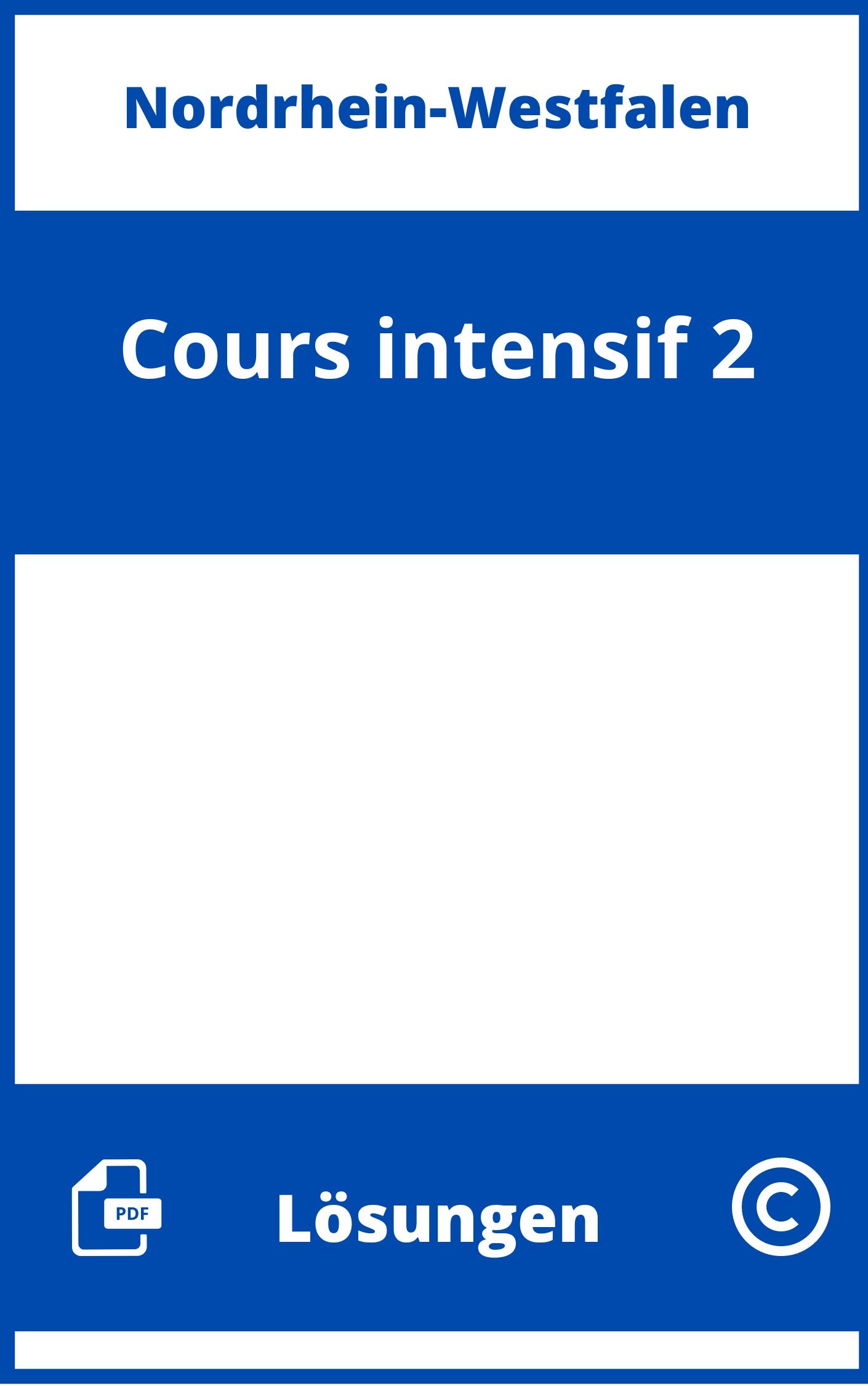 Cours intensif 2 Lösungen NRW PDF