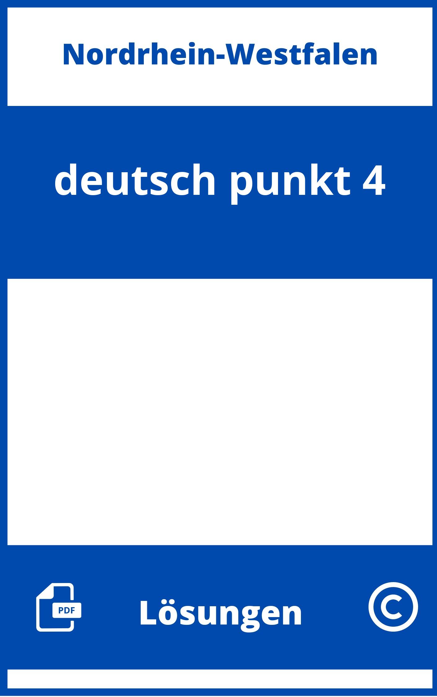 deutsch.punkt 4 Lösungen NRW PDF