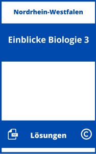 Einblicke Biologie 3 Lösungen NRW