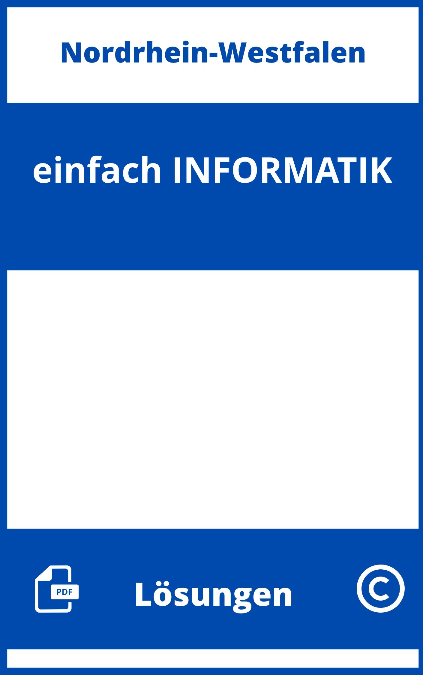 einfach INFORMATIK Lösungen NRW PDF