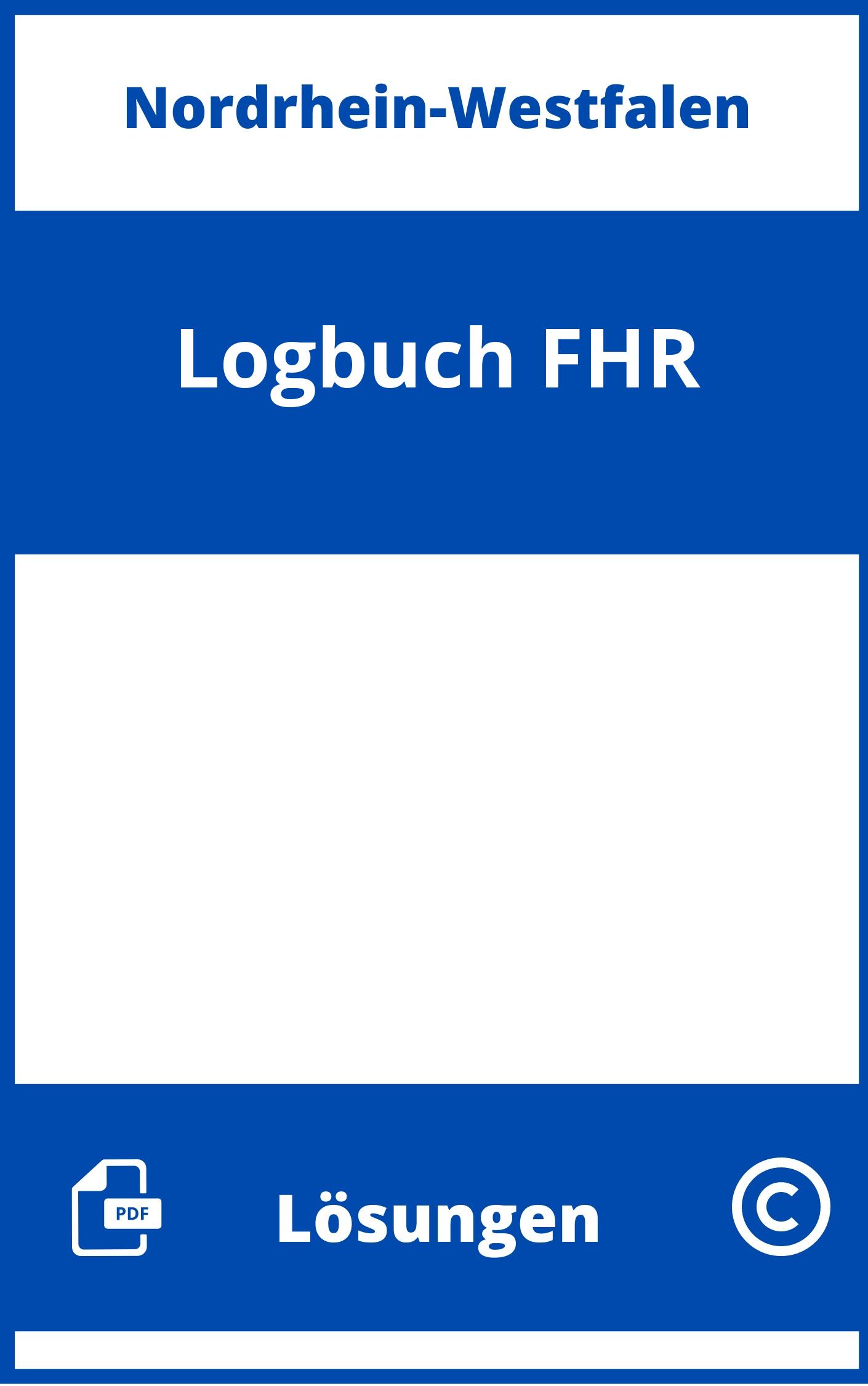 Logbuch.FHR Lösungen NRW PDF