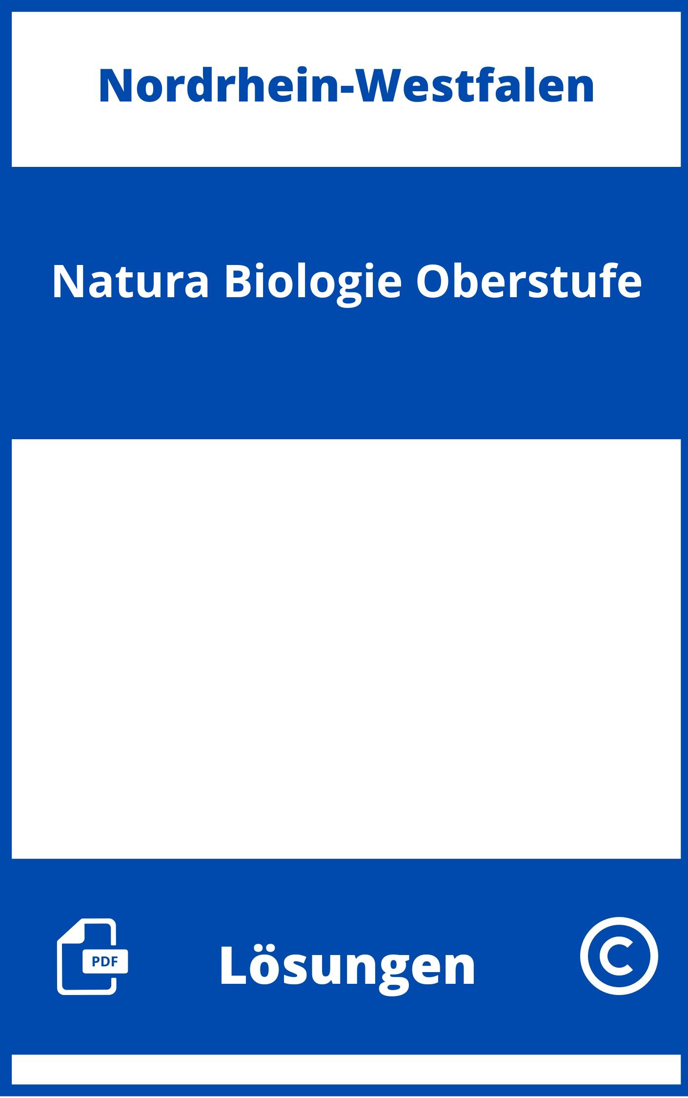 Natura Biologie Oberstufe Lösungen NRW PDF