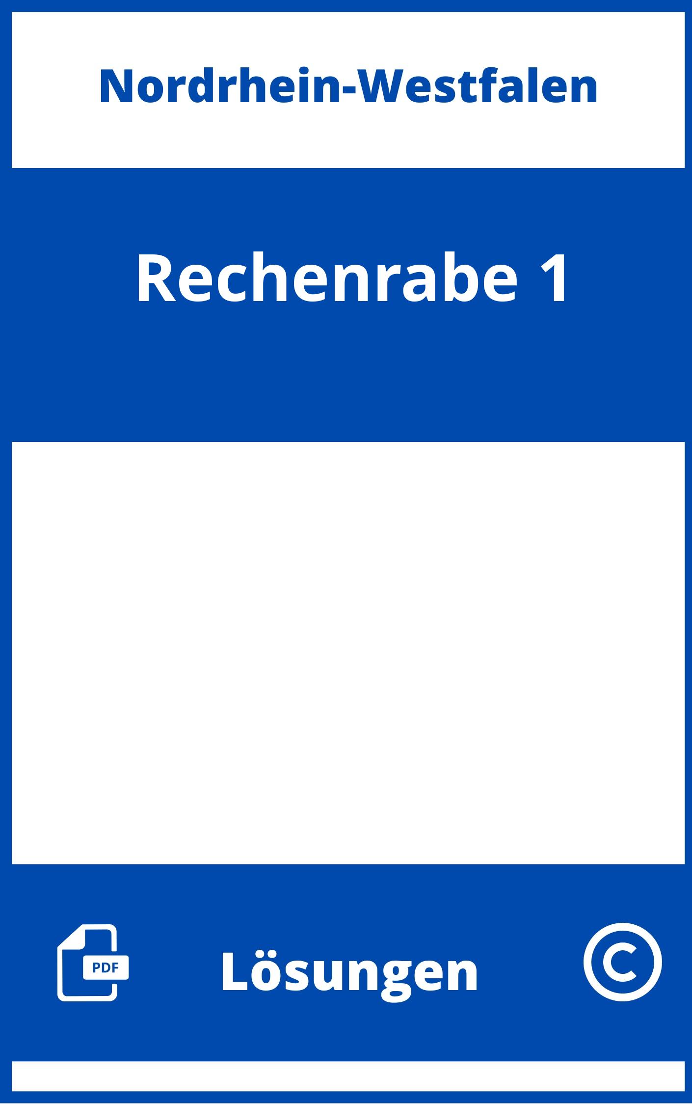 Rechenrabe 1 Lösungen NRW PDF