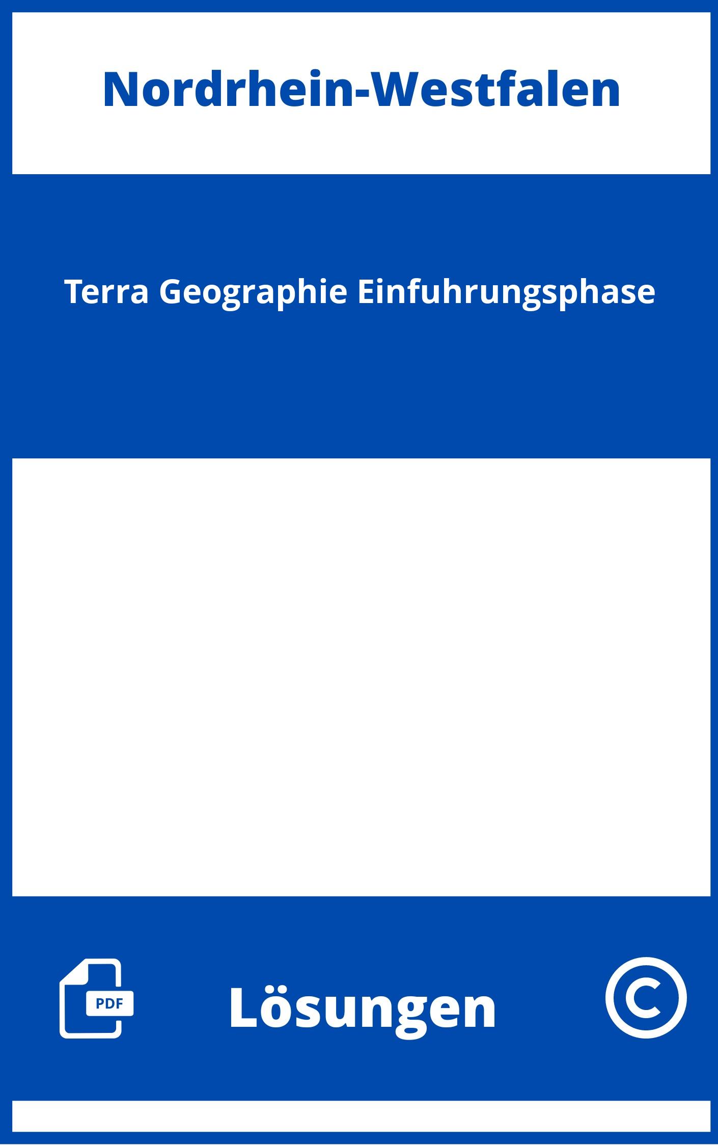 Terra Geographie Einführungsphase Lösungen NRW PDF