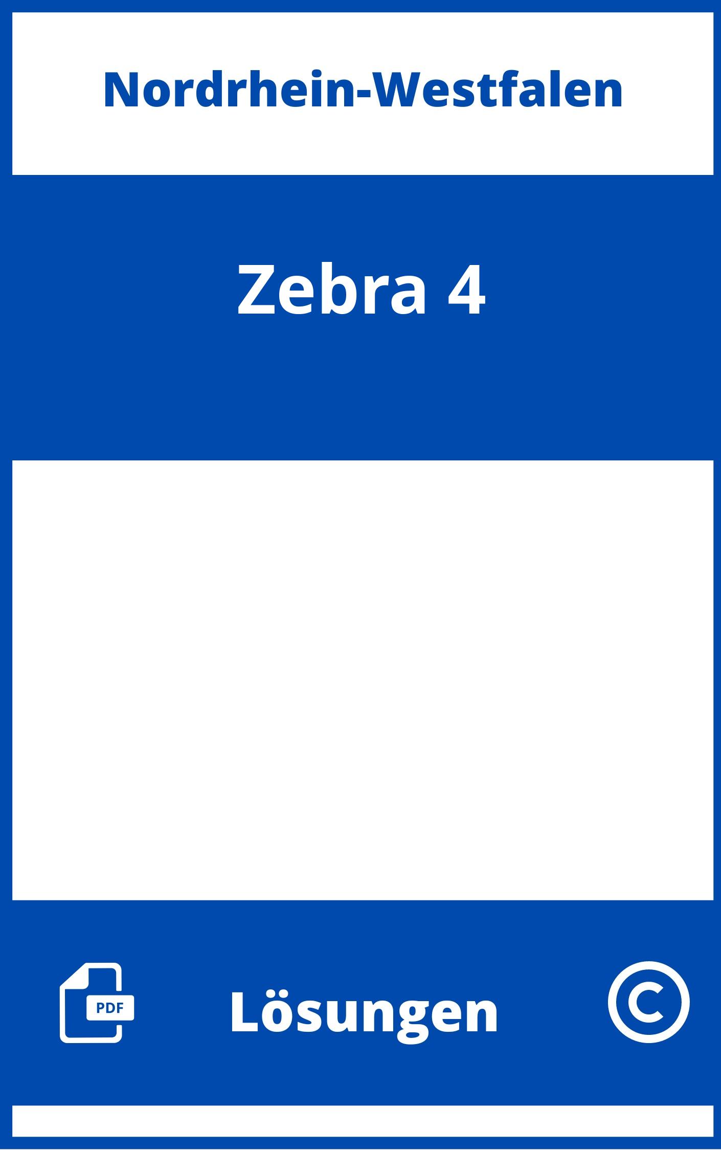 Zebra 4 Lösungen NRW PDF